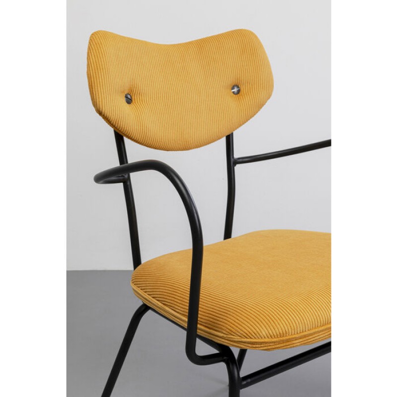 Chair with Armrest Viola Yellow